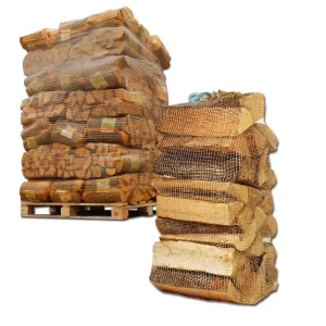 40 Netzsäcke Kaminholz 25 kg – Hartholz-Mix 30 cm, Produktansicht 1