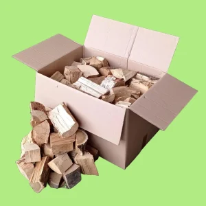 Brennholz – Restholz Mischholz 30 kg Karton, Produktansicht 1