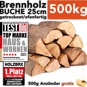 Buchen-Kaminholz – 25 cm, 500 kg, Produktansicht 1