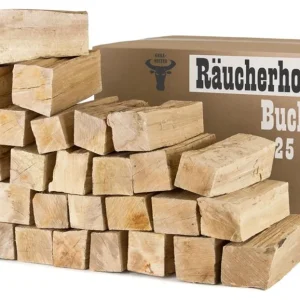 Buchen-Räucherholz und Grillholz – 25 cm, 30 kg, ohne Rinde, Produktansicht 1