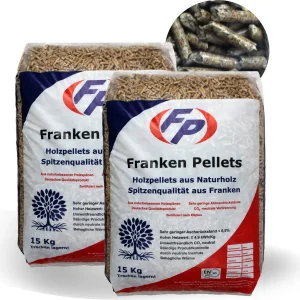 Frankenpellets Pellets aus Holz – 30 kg (2 × 15 kg), 6 mm, Produktansicht 1