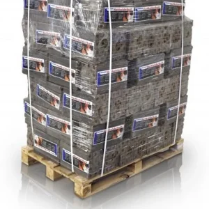 Holzbriketts – Hartholzbriketts 8-eckig mit Loch 960 kg, Produktansicht 1
