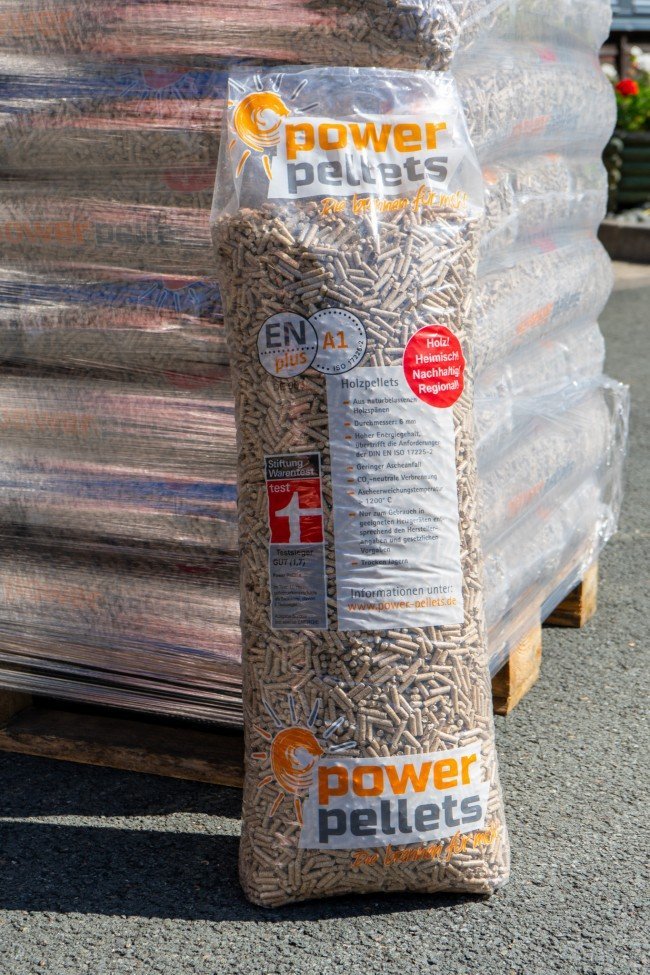 Holzpellets – Pellets aus Holz 15 kg Sack (Paletteneinheit 55 Säcke), Produktansicht 1