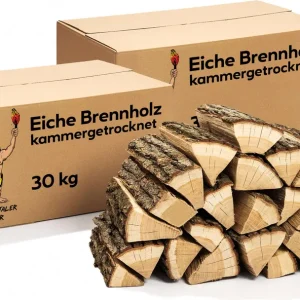 Neandertaler Feuer Eichen-Kaminholz – 25 cm, 60 kg, Produktansicht 1