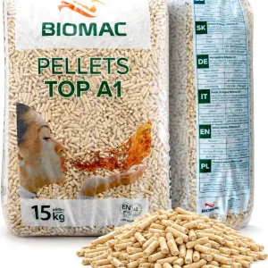 Pellets aus Holz ENplus A1 – 15 kg, 6 mm, Fichte/Kiefer, Produktansicht 1