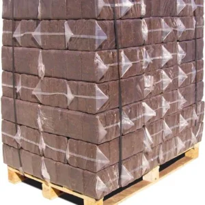 RUF Rindenbriketts – 1000 kg Paletteneinheit (84 × 12 kg), Produktansicht 1