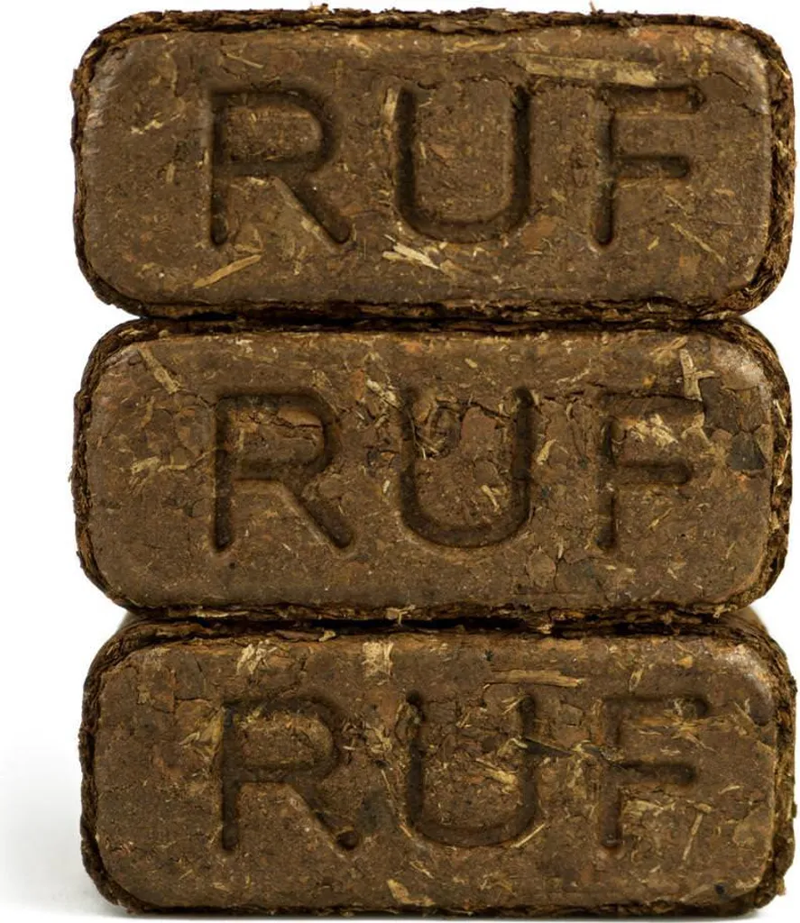 RUF Rindenbriketts – 1000 kg Paletteneinheit (84 × 12 kg), Produktansicht 3
